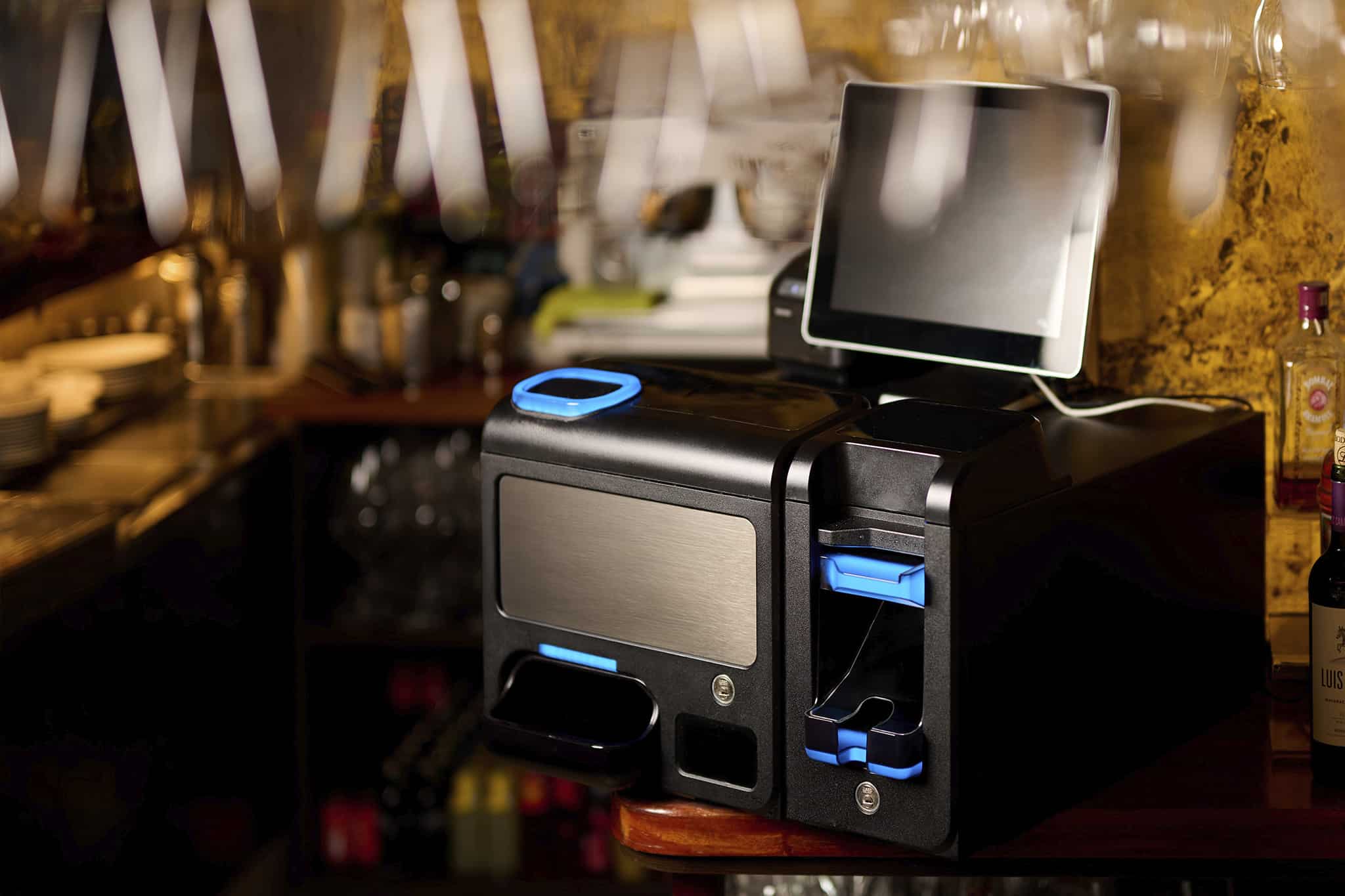 Cashlogy em utilização num restaurante